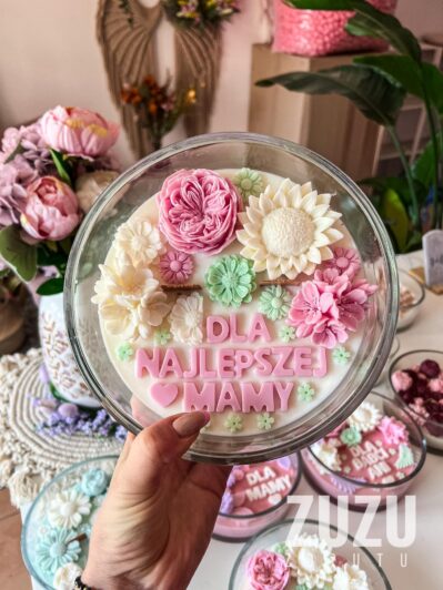 DUŻA ŚWIECA WIOSNA Z NAPISEM