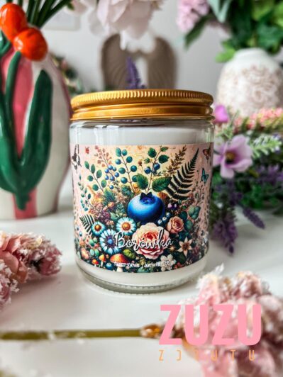 Świeca sojowa w słoiczku borówka