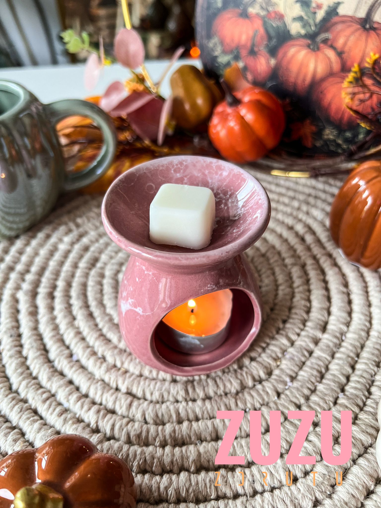 Kominek ceramiczny Różowy Księżyc