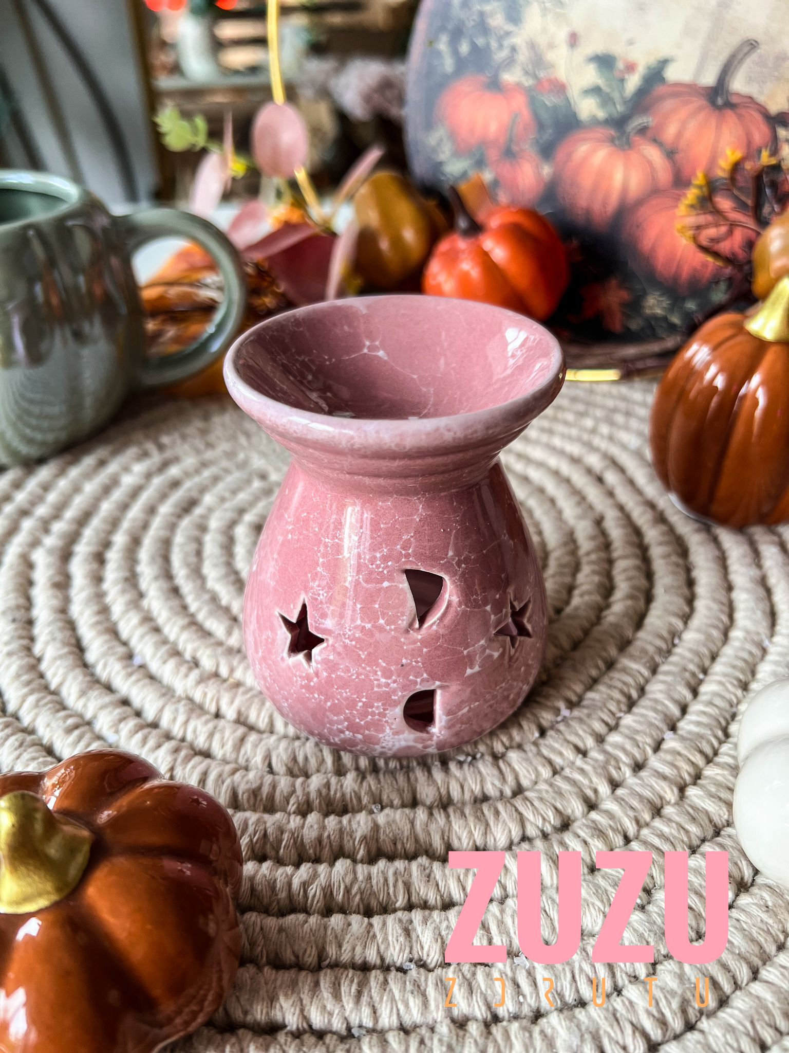 Kominek ceramiczny Różowy Księżyc