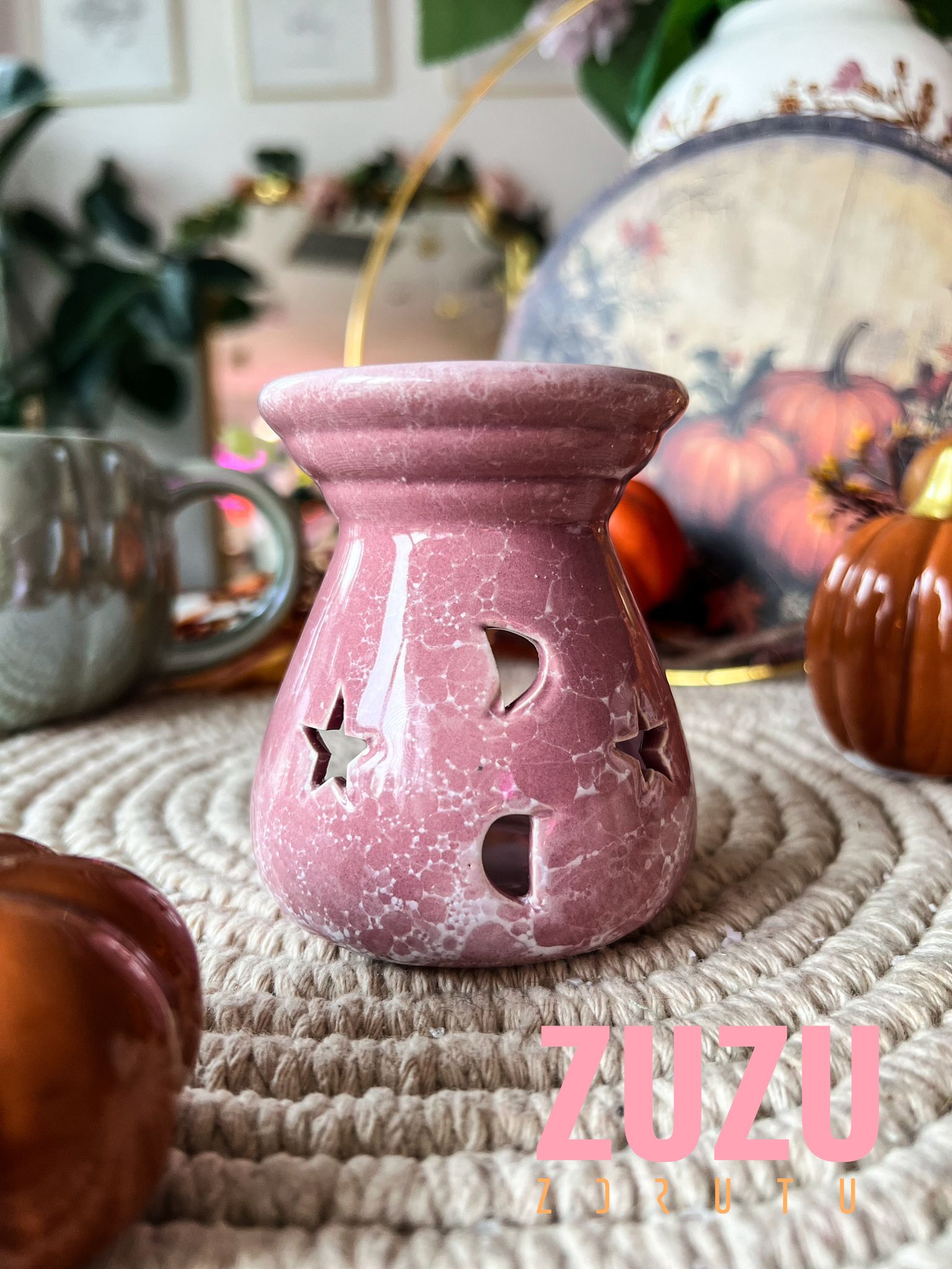 Kominek ceramiczny Różowy Księżyc