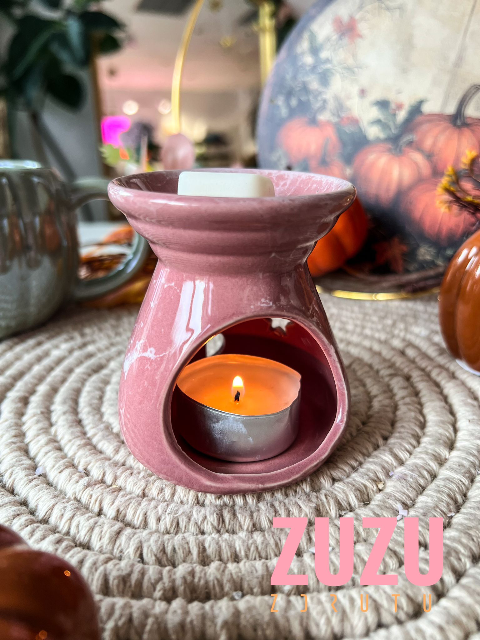 Kominek ceramiczny Różowy Księżyc