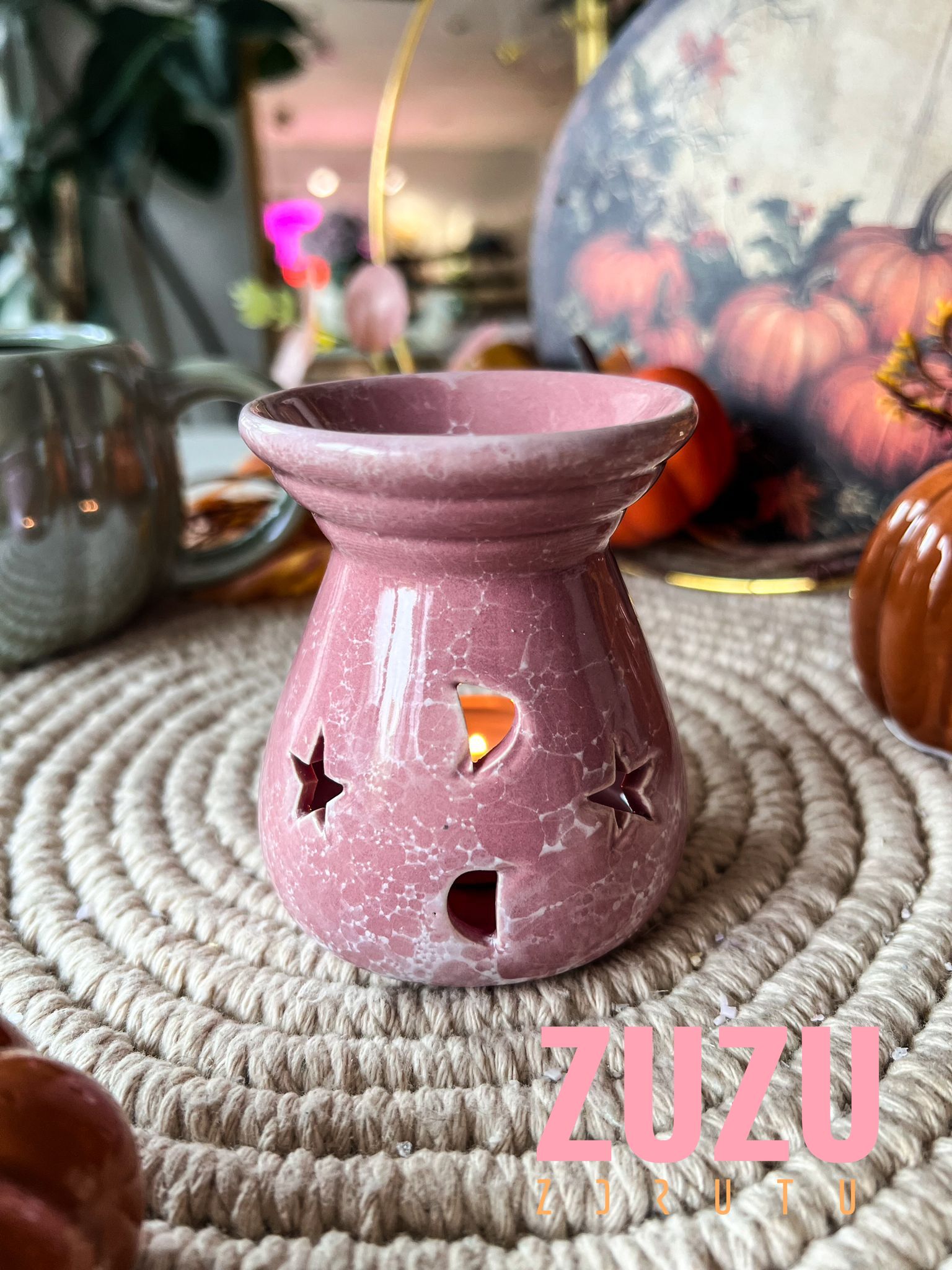 Kominek ceramiczny Różowy Księżyc