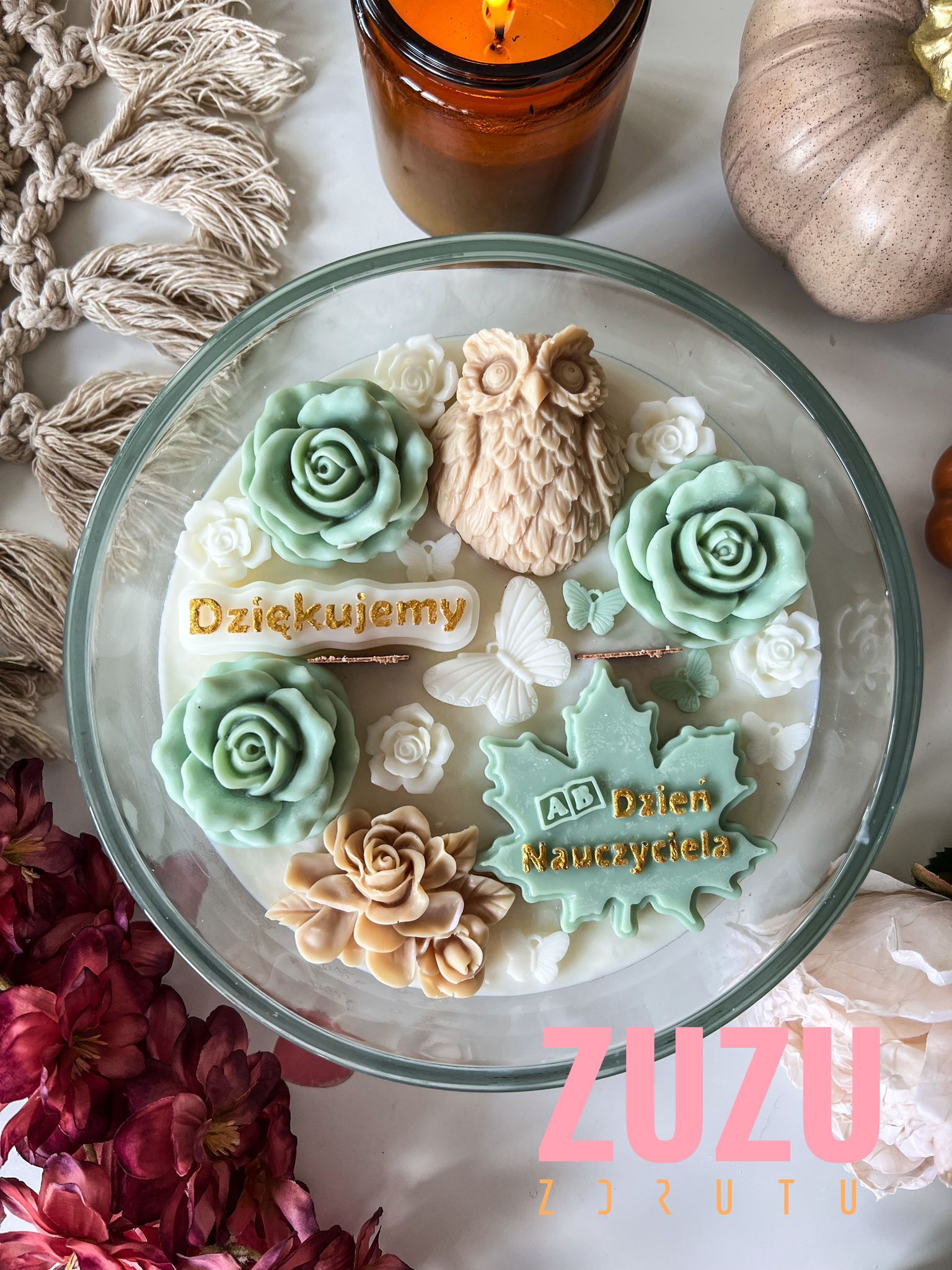 DUŻA ŚWIECA SOWA