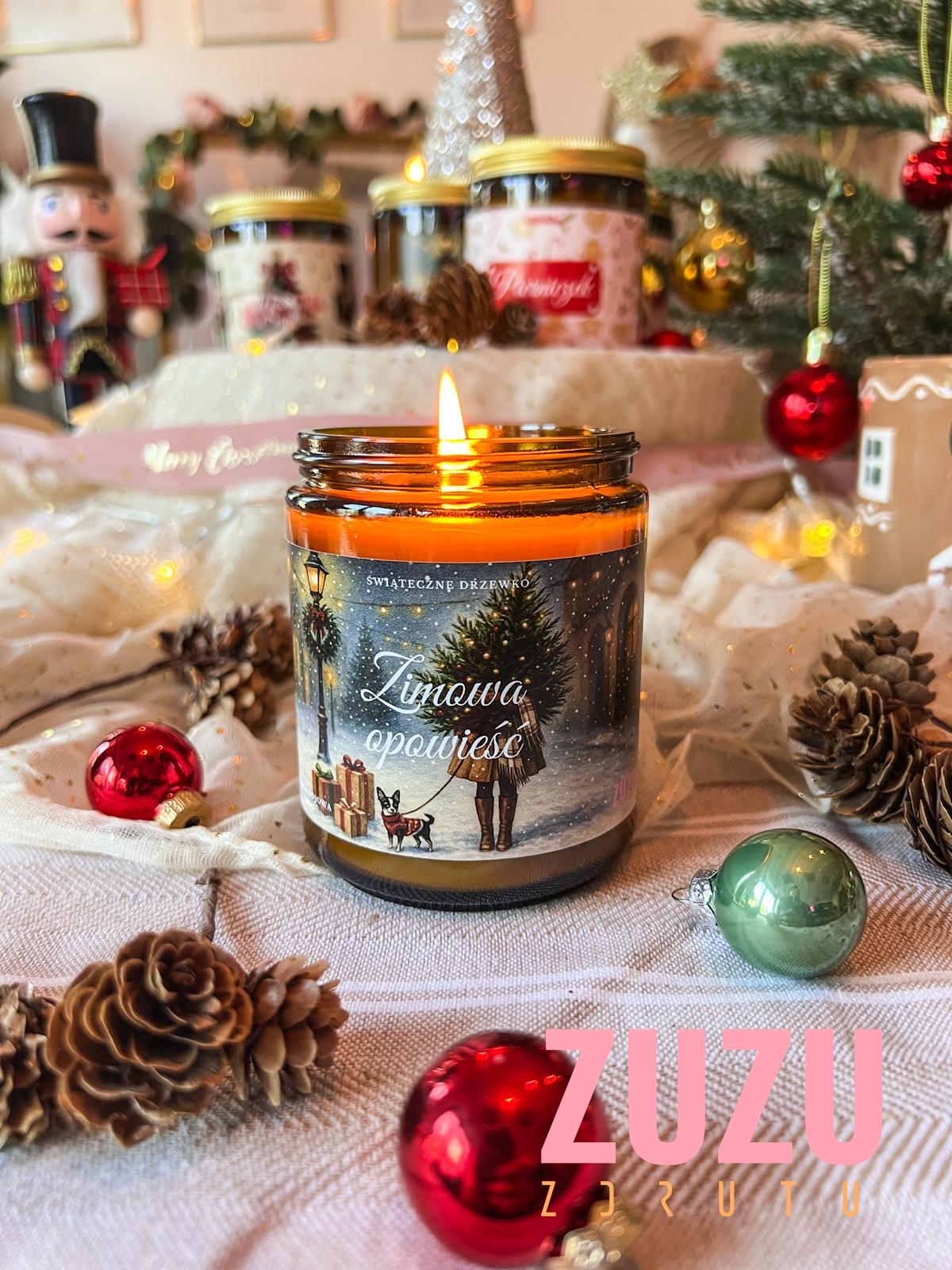 Świeca sojowa - świąteczne drzewko