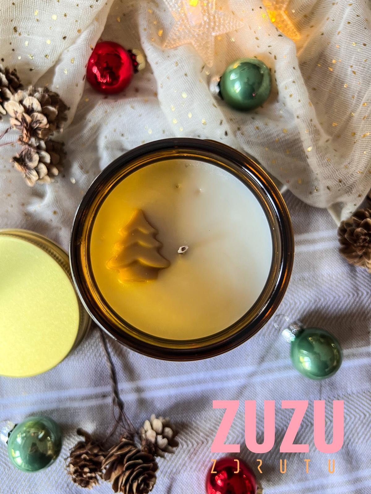 Świeca sojowa - świąteczne drzewko