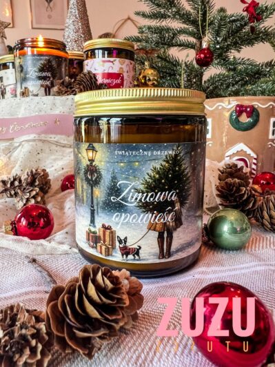 Świeca sojowa - świąteczne drzewko