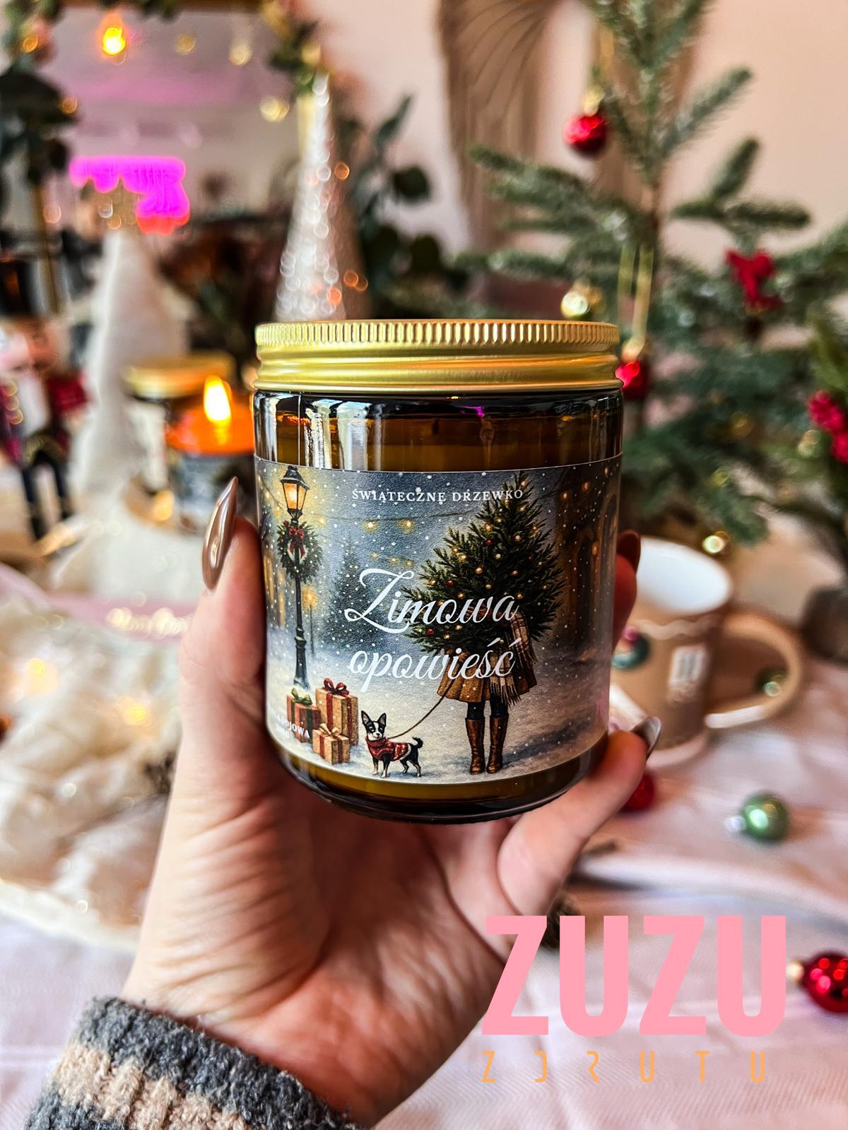 Świeca sojowa - świąteczne drzewko