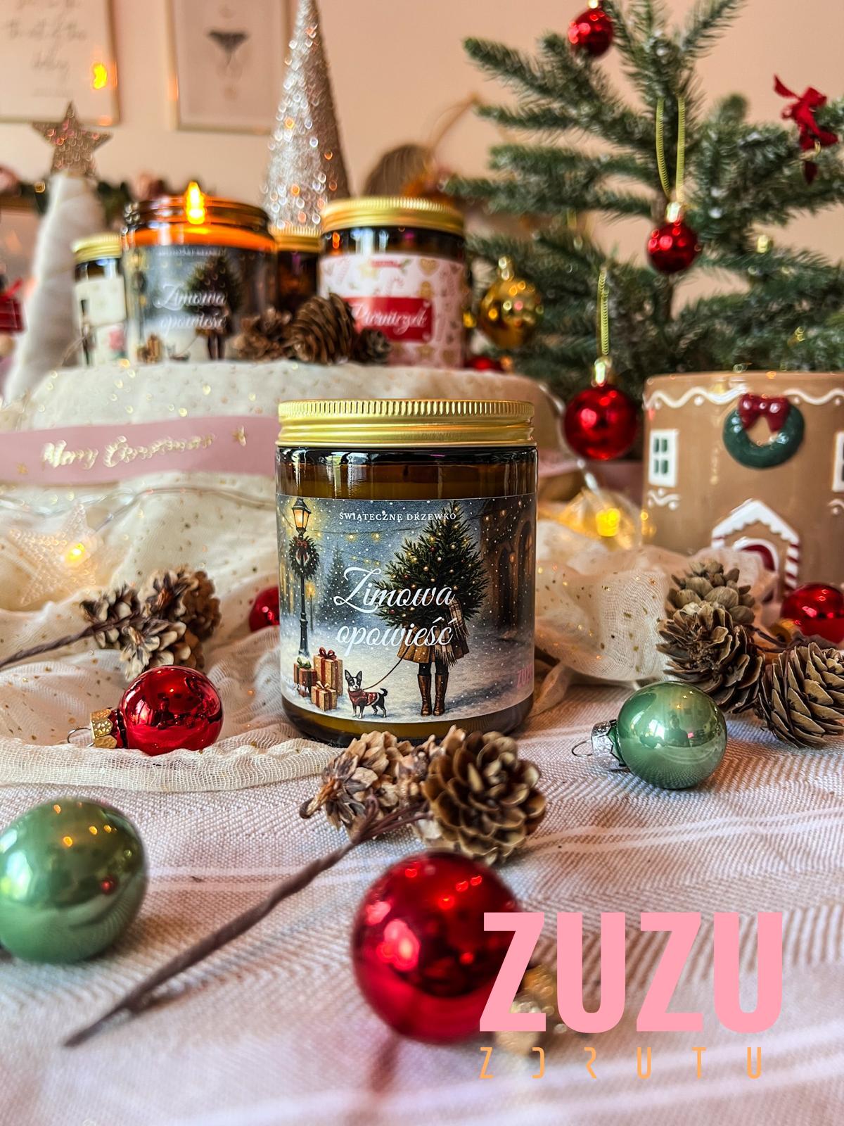 Świeca sojowa - świąteczne drzewko