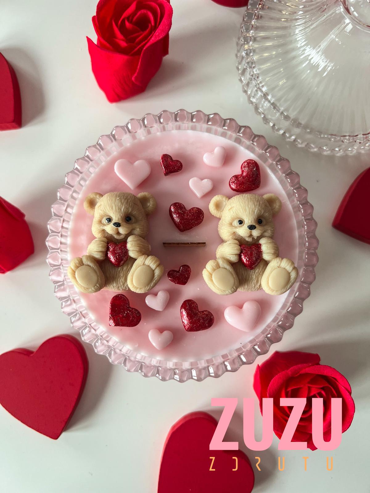 Świeca sojowa misie z pokrywką