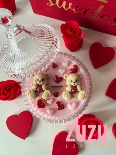 Świeca sojowa misie z pokrywką