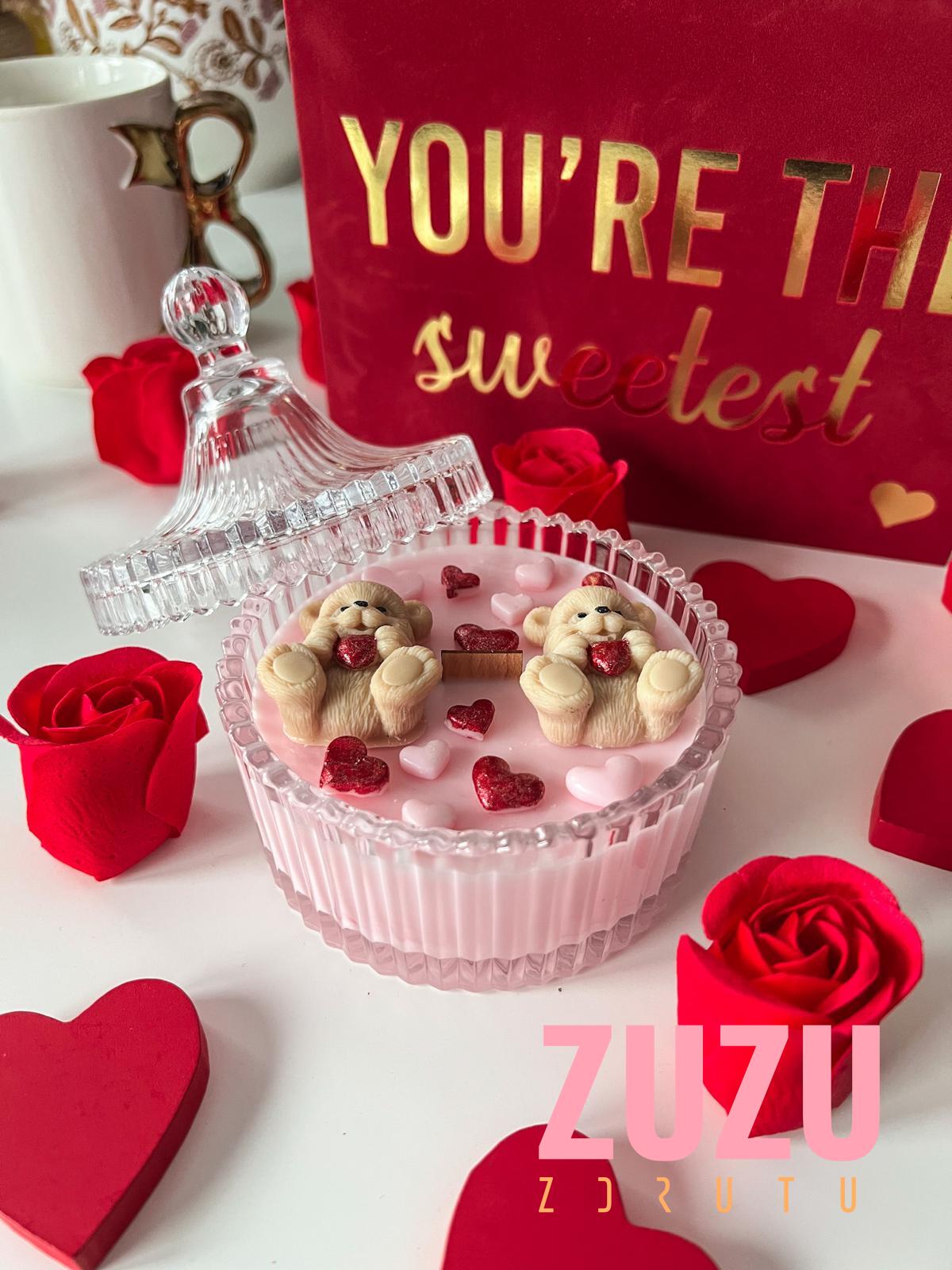 Świeca sojowa misie z pokrywką