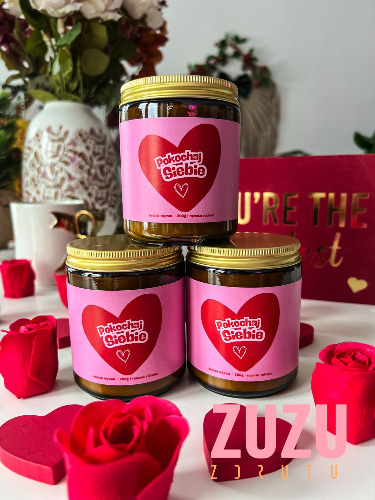 świeca sojowa pokochaj siebie