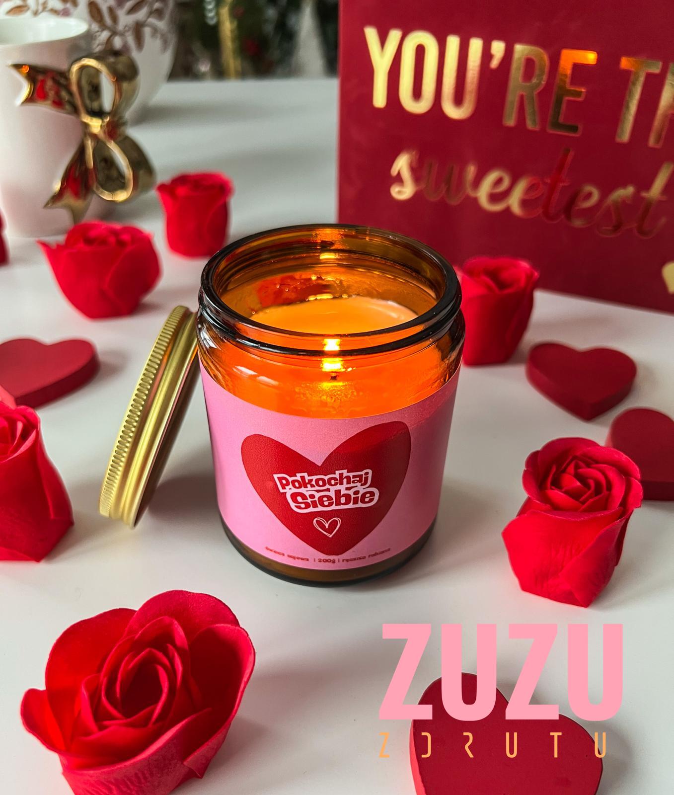 świeca sojowa pokochaj siebie