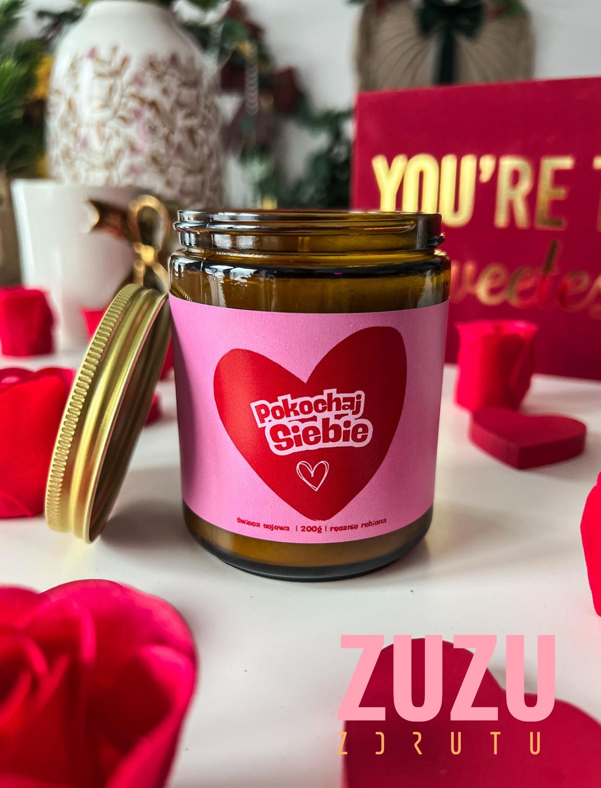 świeca sojowa pokochaj siebie