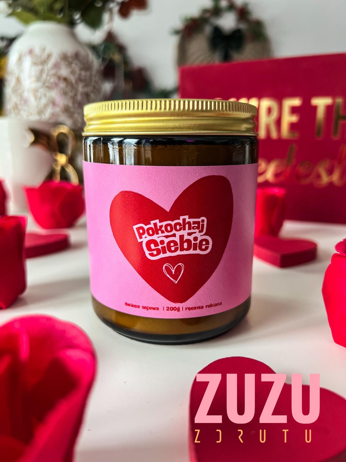 świeca sojowa pokochaj siebie