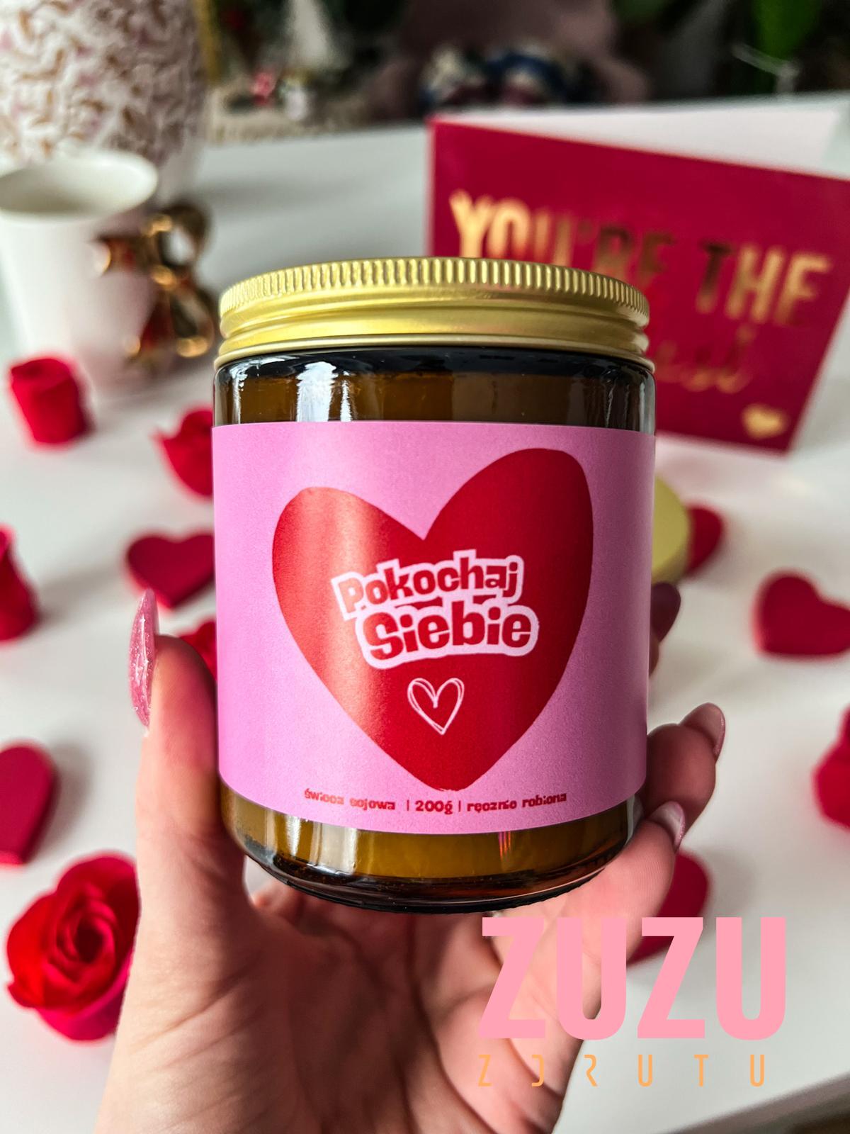 świeca sojowa pokochaj siebie