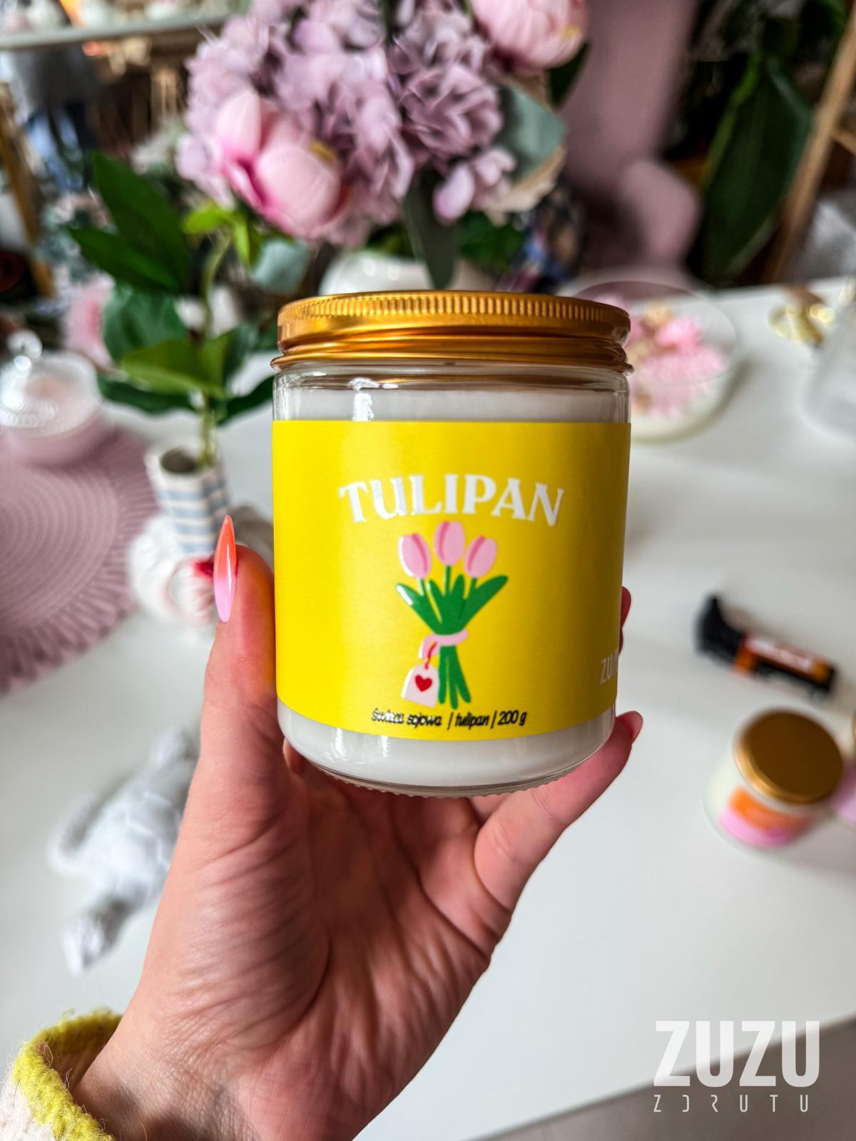 Świeca sojowa tulipan