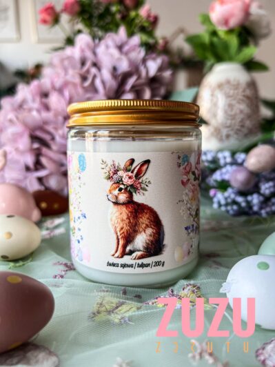 Świeca sojowa w słoiczku Wielkanoc