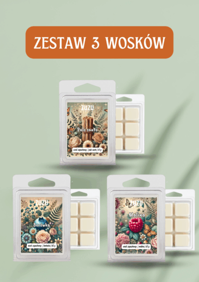 Zestaw 3 wosków zapachowych - sekretny ogród