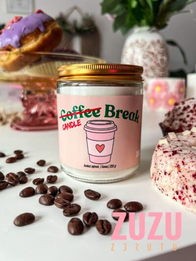 świeca sojowa w słoiczku kawa