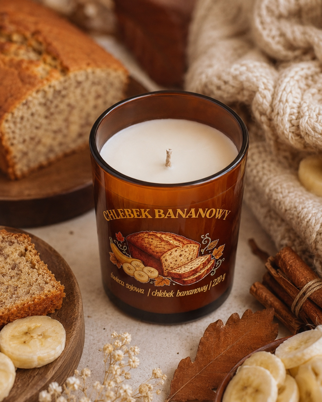 Świeca sojowa Chlebek Bananowy - obrazek 2