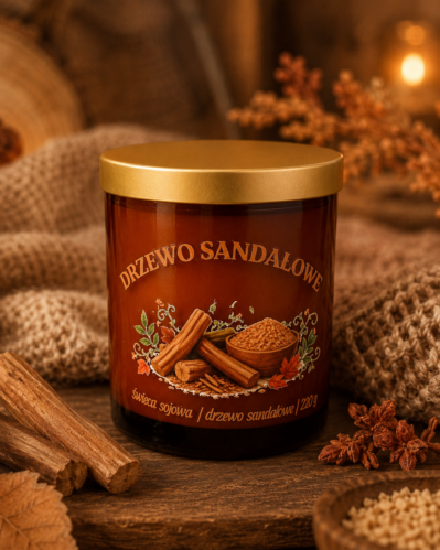 Świeca sojowa Drzewo Sandałowe