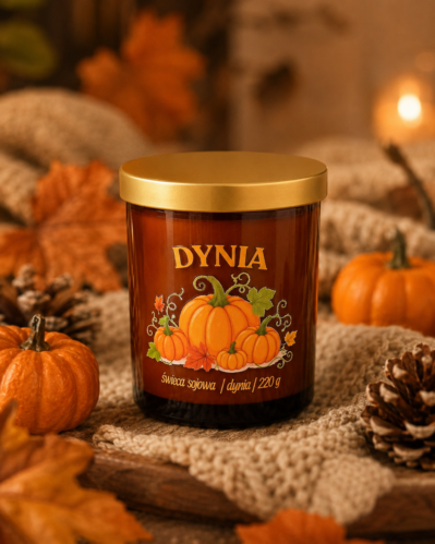 Świeca sojowa dynia