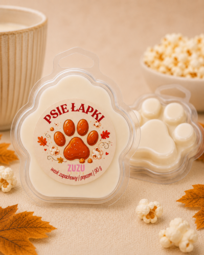 Wosk sojowy popcorn - psie łapki